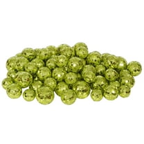 Vickerman 20MM/25MM/30MM Lime Glitter Styrofoam Ball Christmas Ornament, 72 per Bag