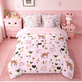 thumbnail image 3 of Manfei Farm Cow Sheep 7 Pieces Bedding Comforter Set Boys Girls,Cartoon Animals Full Bedding Set For Kids Reversible, 3 of 8