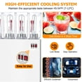 thumbnail image 6 of Homhougo 380W Commercial Snow Dissolver,Stainless Steel 4 Flavors Soft Ice Cream Yogurt Machine,10.56 Gal 10L 4 Tanks Ice Tea Beverage Dispenser for Cafe,Restaurant and Bar Parties,Family Gatherings, 6 of 7