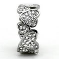thumbnail image 4 of Luxe Jewelry Designs Women's Stainless Steel Heart Shaped Eternity Ring with Clear Crystals - Size 6, 4 of 4