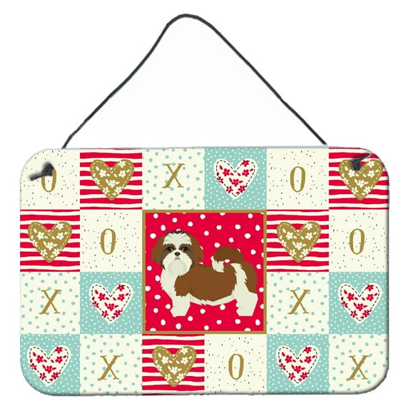 Carolines Treasures CK5953DS812 Shih Tzu Love Wall or Door Hanging Prints 8x12 multicolor