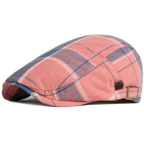 SikaFu Berets New Spring Summer Cap Hats for Men Women Ivy Newsboy Flat Cap Plaid Artist Painter Beret Hat Retro Beret Cap