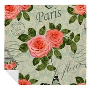 Wellsay Cloth Napkins, Seamless Paris Travel Wallpaper 20x20in Dinner Napkins Soft Comfortable Reusable Table Cloth Napkins for Family Dinner 6pcs
