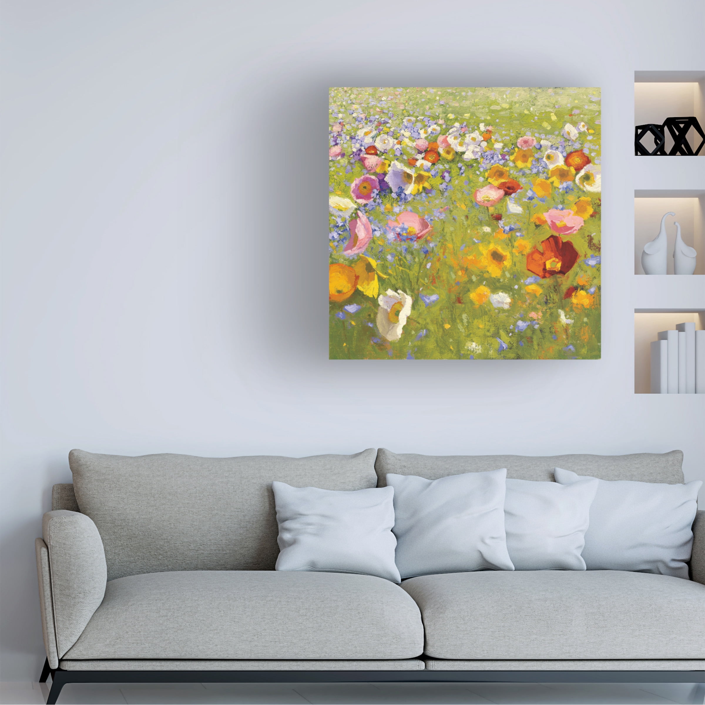Shirley Novak 'Champ de Fleur I' Canvas Art
