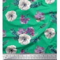 thumbnail image 1 of Soimoi polyester Crepe Fabric Leaves,Succulent & Anemone Flower Decor Fabric Printed Yard 52 Inch Wide, 1 of 3