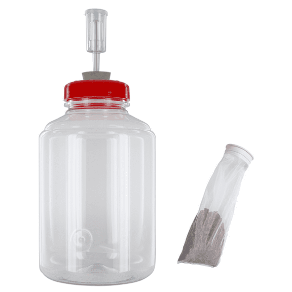 Home Brew Ohio Three Gallon Fermonster with Mesh Strainer, #10 Drilled Stopper, and Econolock