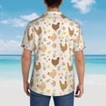 thumbnail image 3 of Lsque Chicken Family pattern Hawaiian Shirt for Men, Unisex Summer Beach Casual Short Sleeve Button Down Shirts-X-Large, 3 of 9