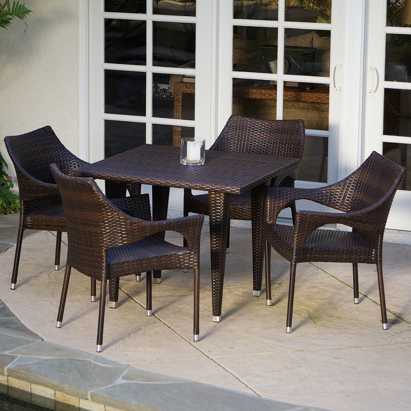 Cliff All Weather Wicker Patio Dining Set Seats 4 Com