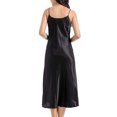 thumbnail image 5 of Skksst Women Satin Silk Chemise Robe Sleepwear Lingerie Nightdress Dressing gown, 5 of 5