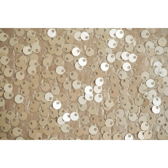 CHAMPAGNE Sequin Tafetta Fabric by the Yard