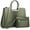 B-Army Green, variant on Women Handbag Top Handle Shoulder Bag Tote Satchel Purse Work Bag with Matching Wallet
