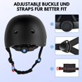 thumbnail image 4 of skateboard helmet, scooter helmet black skate helmet, bike helmet, 4 of 6