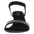 thumbnail image 3 of ALFANI Womens Black Textured Trim Cushioned Gillee Round Toe Wedge Slip On Sandals 7 M, 3 of 5