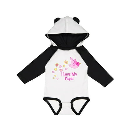 

Inktastic I Love My Papa! Gift Baby Girl Long Sleeve Bodysuit