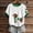White, variant on St. Patrick's Day Shirts Women Trendy Animal Shamrock Print Knitted Ribbed Short Sleeve Tops Casual Crew Neck Tees For Daily Wear