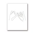 thumbnail image 3 of Pinky Swear One Line Drawing Art Print Minimalist Couple Love Decor Modern Wall Art Canvas Painting Poster Dormitorio Decoración del hogar, 3 of 5