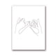thumbnail image 3 of Pinky Swear One Line Drawing Art Print Minimalist Couple Love Decor Modern Wall Art Canvas Painting Poster Dormitorio Decoración del hogar, 3 of 5