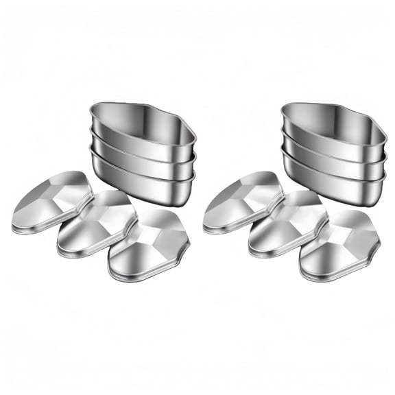 6 PCS Stainless Steel Fan-Shaped Steamer Box With Lid For Efficient Cooking