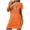 Orange, variant on SDNall Plus Size Christmas, Christmas Womens Plus Size Short Nightgown with Printed Round Neck and Short Sleeves the Chest