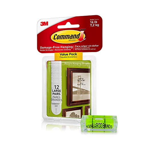Pack of 12 3M Command Strips for Picture and Frame Hanging 