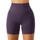 thumbnail image 1 of Pantalones cortos de yoga para mujer, cintura alta, elásticos, sin costuras, levantamiento de glúteos, medias deportivas para correr, fitness, morado, M, 1 of 6