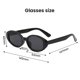 thumbnail image 1 of Elliptical Sunglasses Small Frame Aesthetic Sun Protection Anti-glare EyeglassesBlack Yellow, 1 of 1