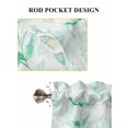 thumbnail image 6 of Green Flower Bathroom Window Curtain, Watercolor Floral Botanical Line Drawing Print Light Filtering Coffee Kitchen Curtains, Bedroom Living Room Curtains 2 Panel 84"x63", 6 of 6