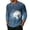Blue, variant on Mens Halloween Shirt Skeleton Ghost Pumpkin Novelty Funny Spooky Casual Henley Vintage Adult Halloween Costumes Gray L