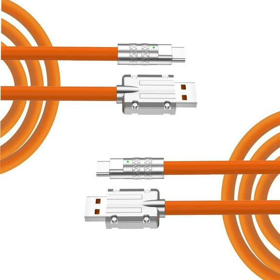 GJX 2Pcs USB C Cable,6A Super Fast Charging USB to USB C Cable,Dirt-Resistant TPE Type C Charger Cord,USB C Charger for Phones,USB Cable for Data Syncing