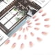 thumbnail image 4 of Luminosa bailarina larga de uñas postizas, uñas postizas de color rosa, diseño de arte degradado, 24 uds. Acrílico prensa sobre uñas para mujeres y niñas Feliz Sencillez, 4 of 5