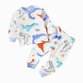 thumbnail image 3 of Gerichy Newborn Infant Baby Boy Outfits 4Pcs Long Sleeve Pullover Sweatshirt Toddler Boys Pants Clothes Set Fall Winter 3M-6T, 3 of 6