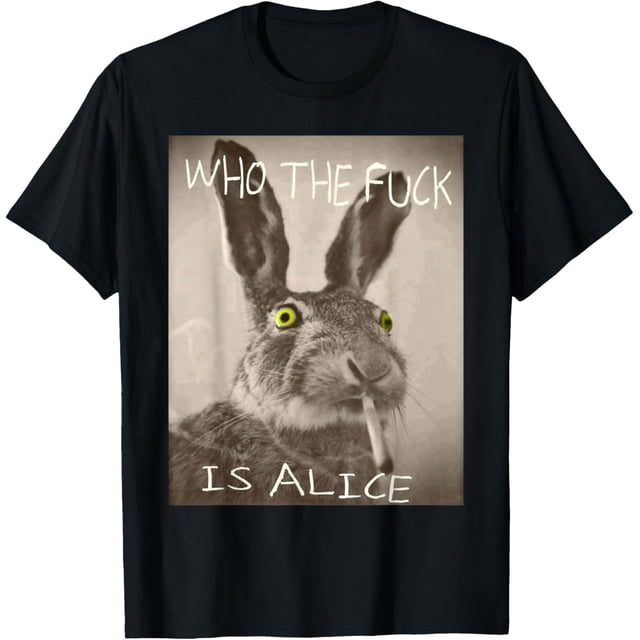Camiseta de conejo divertida con diseño retro de Who The F_ck is Alice
