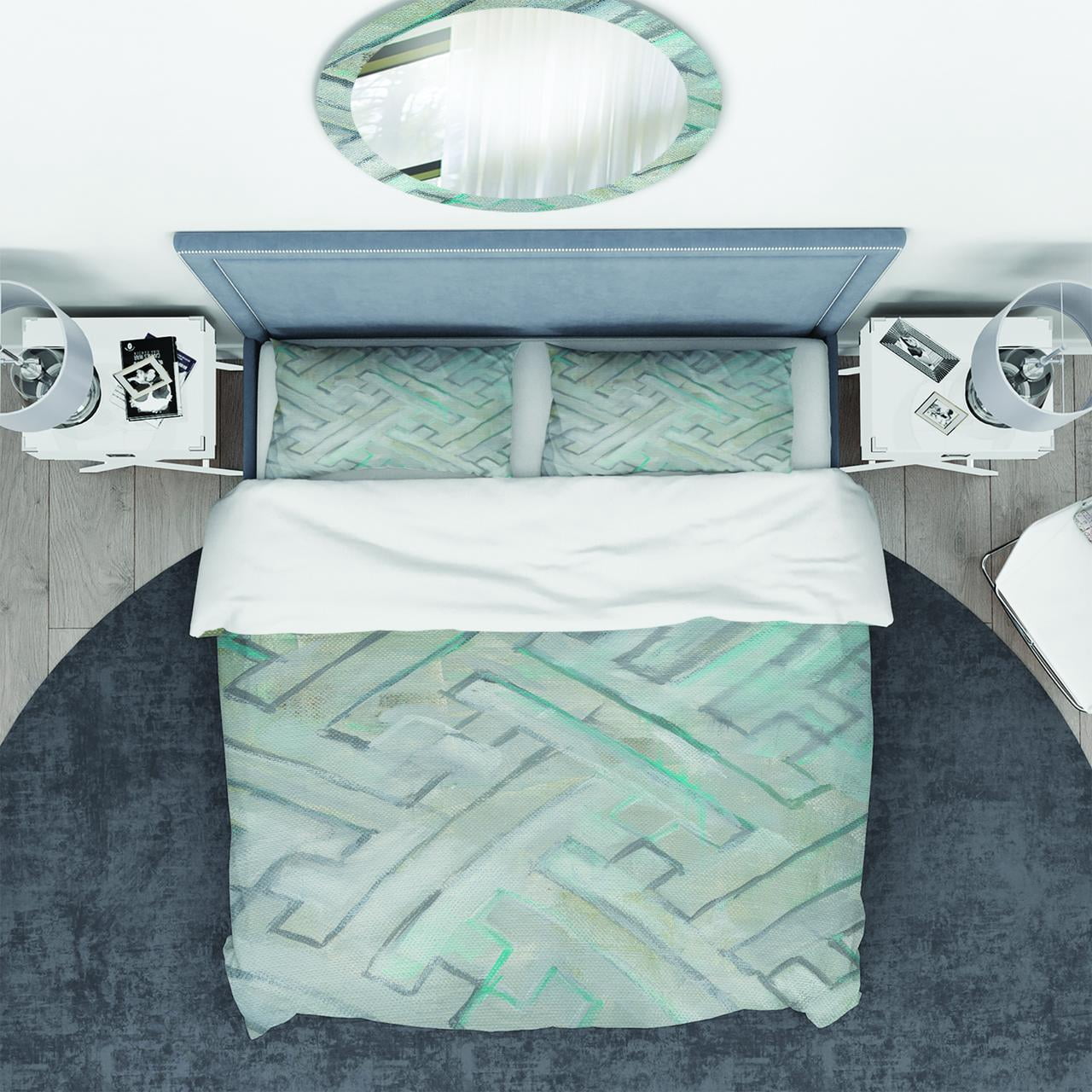 Designart 'Lost in Geometric Element' Geometric Duvet Cover Set