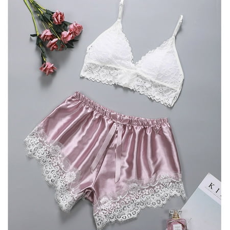 

QIPOPIQ Pajamas for Women Clearance Sexy Lace Lingerie Temptation Bra Underwear Nightwear Set Plus Size Sleepwear Reduced Price!