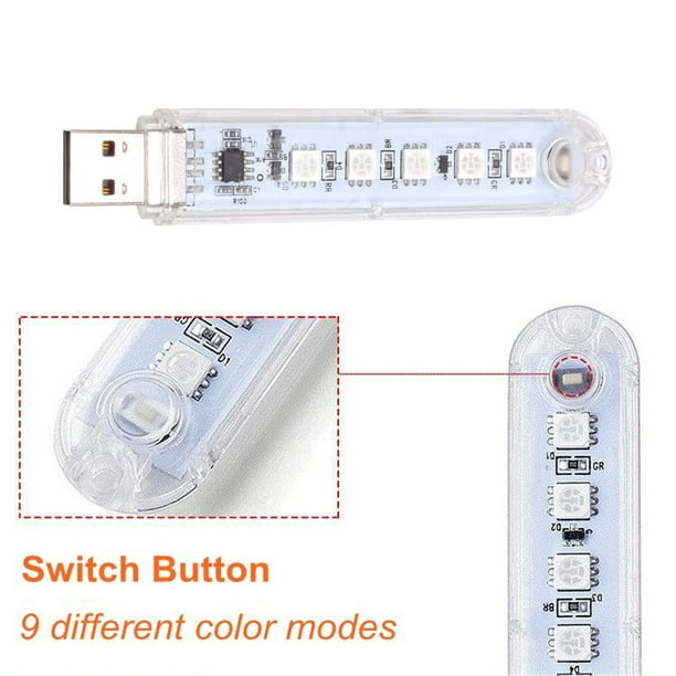 Light Bar USB Powered Colorful Socket Lamp LED Atmosphere