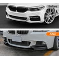 thumbnail image 2 of HUIMART Car Front Bumper Lip Fits for 2011-2016 BMW 5-Series F10 520i 528i 535i 550i M Sport, ABS Car Front Splitter Spoiler,Glossy Black, 2 of 9