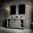 thumbnail image 4 of Lexora Home Marsyas 60" Quartz Top Double Vanity in Ash Gray, 4 of 9