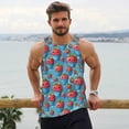 thumbnail image 6 of Honeii Cute Strawberry Flower Pot Pattern Men's Workout Tank Top Casual Sleeveless Gym Muscle Shirts Bodybuilding Tee-XX-Large, 6 of 7