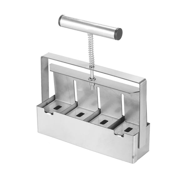 OIUR Cell Soil Block Maker 4-Cell/8-Cell Aluminum Alloy Soil Block Mold Manual Soil Blocking Tool with Seeds Pins for Seeds Stater Tray Outdoor Plants