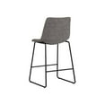 thumbnail image 6 of Home Square 2 Piece Faux Leather and Steel Counter Stool Set in Antique Gray, 6 of 8