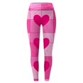 thumbnail image 4 of Conairie Valentine Leggings For Women Heart Print Base Layer Elastic High Waisted Yoga Pants Cozy Soft Holiday Tummy Control Casual Tights Pink L, 4 of 4