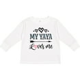 thumbnail image 3 of Inktastic My Yaya Loves Me Grandchild Girls Long Sleeve Toddler T-Shirt, 3 of 5