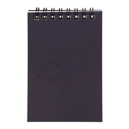 1 Pc Small Notebooks Pocket Spiral Notepads with Lined Pages Mini Notebook Mini Top Bound Notebook with Lined Ruled Memo Pads to Stay Organized and Boost Productivity at Work 4.6 x3.07 Black
