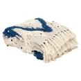 thumbnail image 3 of Safavieh  Lila Grace Geometric Pattern Fluffy Tufted Pure Cotton Throw Navy/Beige, 3 of 5