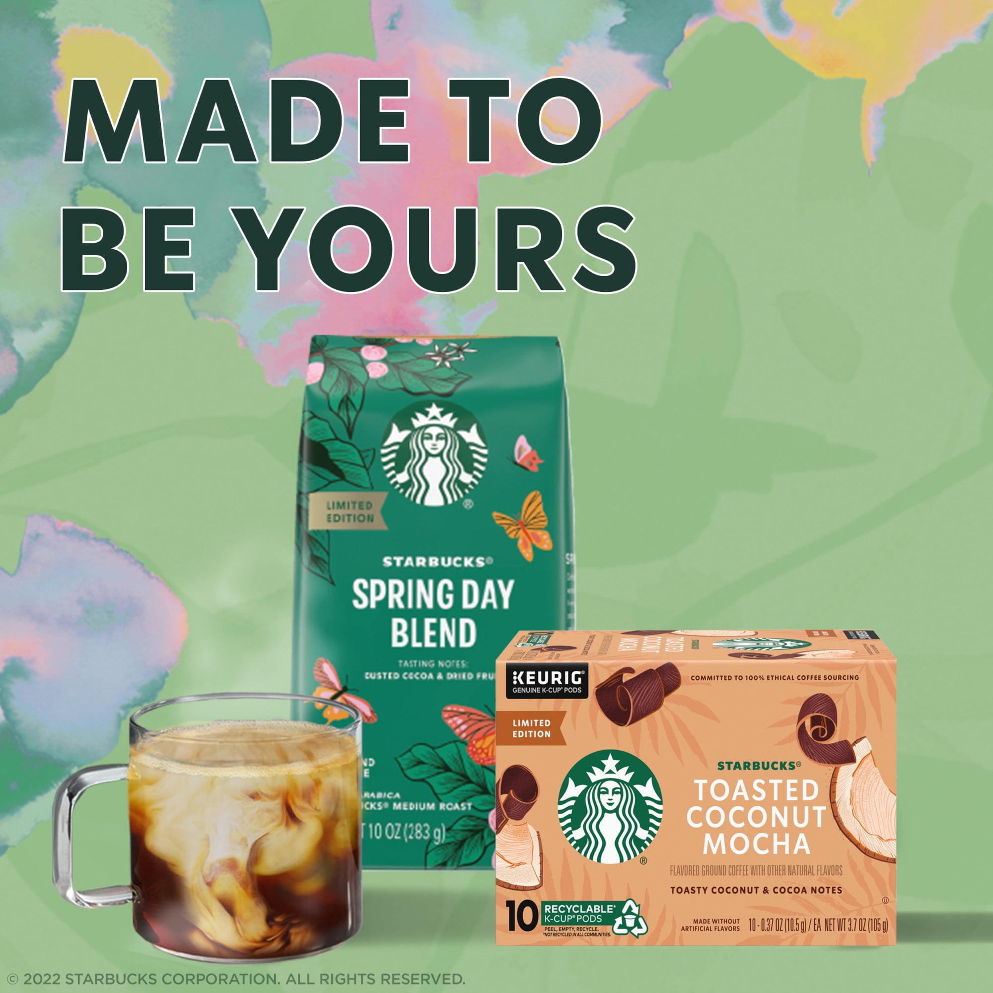 Starbucks Arabica Beans Spring Day Blend, Medium Roast, Ground Coffee, 17 oz
