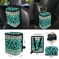 thumbnail image 4 of Yuyamidu Blue Aztec Ethnic Car Front Back Seat Covers with Car Steering Wheel Cover Seat Belt Pads Cup Coasters Garbage Cans Rear View Mirror Cover Keychain Air Vent Storage Holder Set of 15, 4 of 7