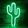 thumbnail image 2 of Green Cactus Neon Sign, Battery Operated or USB Powered LED Neon Sign Light for Party, Home, Wall Decoration Lamp Kids Gift, 2 of 4