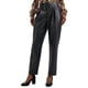thumbnail image 1 of INC Pantalones casuales de piel sintética para mujer, negro, 8 regular, 1 of 1
