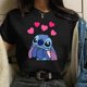 thumbnail image 3 of Camiseta gótica de Stitch de Disney para mujer, remera estampada de Lilo Stitch, camisetas de Hip Hop, ropa para mujer, 3 of 3