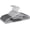 Gray, variant on Heavy-duty plastic hanger 50 pieces, with non-slip design, 0.2 inches thick, 360 ° rotating hook space-saving organizer, used in bedroom closets, shirts, pants, strong enough coats (black-s shape)